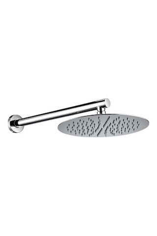 Fause Ankastre Duş Başlığı Borulu Oval Slim Metal 25 Cm Diğer