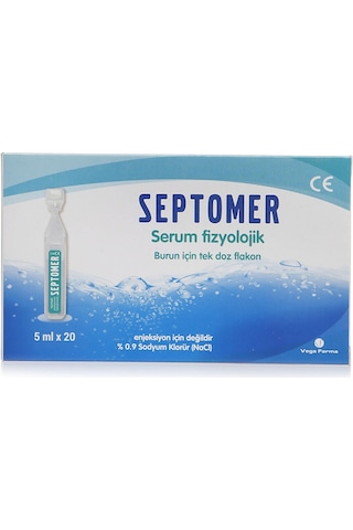 Septomer Serum Fizyolojik 5ML X 20 Flakon Spt-772252