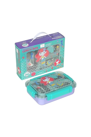 Dream Vest Bento 710ml Lunchbox Sevimli Dostlar Tek Katlı 3 Bölmeli Paslanmaz Çelik Sefer Tası Yemek Kutusu Lila-tu Diğer