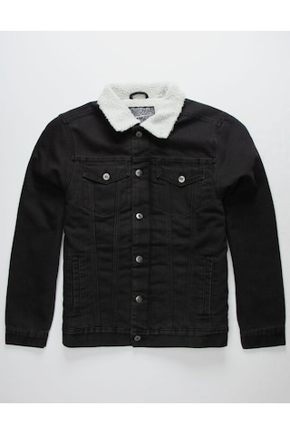 Oliggopol Slim Fit Içi Full Kürklü Erkek Kot Ceket Mont(300903773)