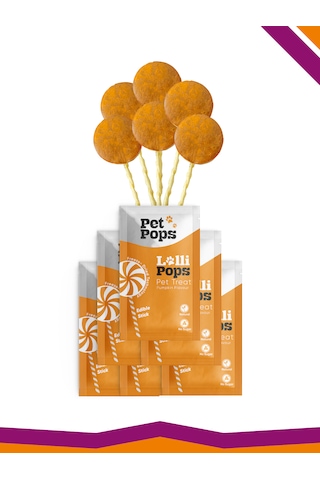 Lollipops Tavuk Ciğeri Bal Kabağı 6'lı Kedi Köpek Ödül Lolipopu