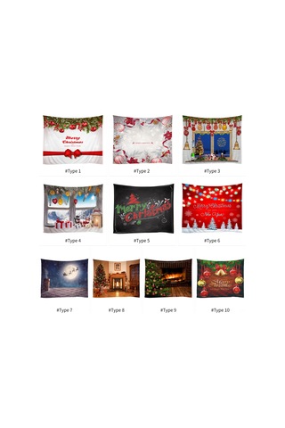 Gajeena Noel Dekoru Polyester Duvar Örtüsü 80x60inc - Su Geçirmez, Renk Kaybı Önleyici, Çok Amaçlı Kullanım Yatak Örtüsü, Perde, Masa Örtüsü DiğER