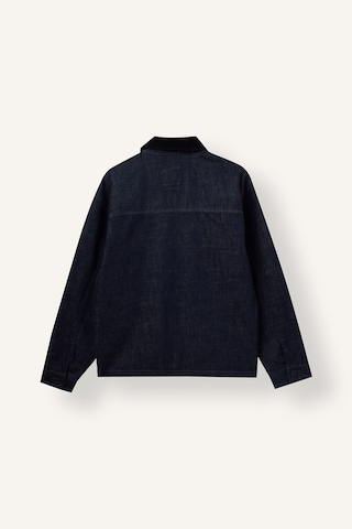 Defacto Regular Fit Fermuarlı Kontrast Yaka Pamuklu Jean Ceket I5351ax26aunm34 Mavi-nm34