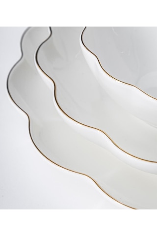 Maxx Doria Livia Gold 12 Kişilik 58 Parça Yemek Takımı Pa2093 Beyaz - Gold