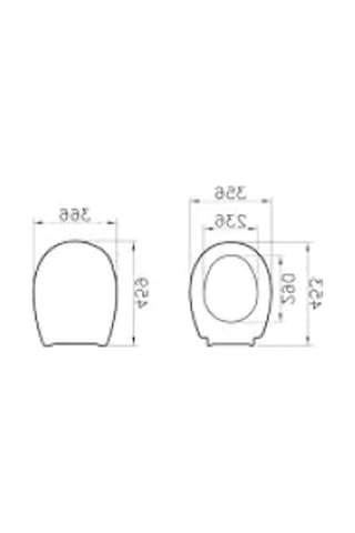 Duroplast Klozet Kapağı - Beyaz, Metal Menteşeli Açık Ahşap