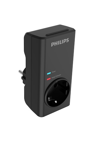 Philips CHP7010B/10 1140 Joule Tekli Akım Korumalı Priz Siyah