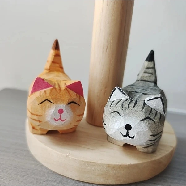 Trendooze Sunshine022 Gri Şişman Kedi Heykel Ev Dekorasyon Hediye