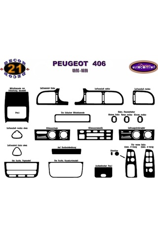 Peugeot 406 Konsol/Maun Kaplama 1999+ 11.Prç (521809299)