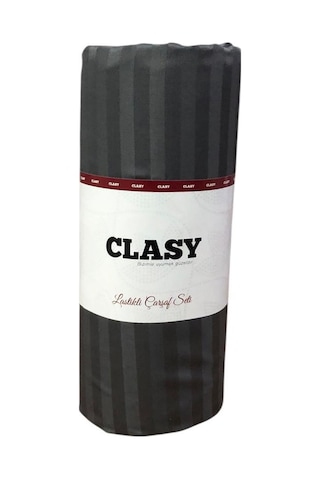 Clasy %100 Pamuk Saten Çift Kişilik Lastikli Çarşaf + 2 Adet Yastık Kılıfı 180 x 200