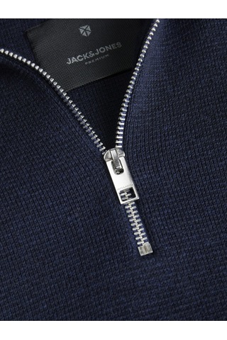 Jack&jones Jprblamılano Stıtch Knıt Half Zıp Sn Lacivert