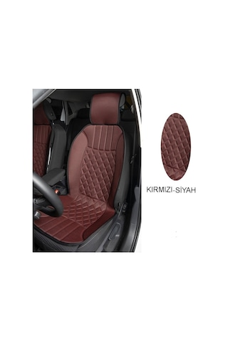 Chery Tiggo 8 Pro Max Exceptional Uyumlu Koltuk Minderi Ön 2'li Set Elegance Bordo Siyah