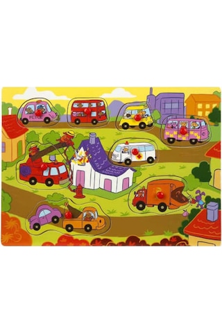 Ahşap Bultak Tutmalı Puzzle 8 Parça