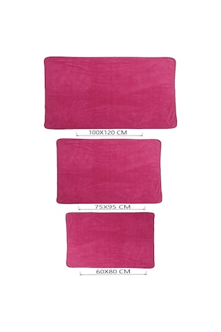 Kedi Ve Köpek Battaniyesi Yumuşak Welsoft Peluş Yıkanabilir 1 Adet Fuşya Orta Boy 100x80