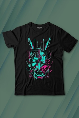 Kendim Seçtim Mask Hannya Demon Japonca Japanese Maske Oni Baskılı Tişört Çocuk T-shirt 001