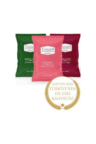 Tahmis Menengiç Osmanlı Dağ Çilekli Aromalı Türk Kahvesi Seti 3 x 100 G