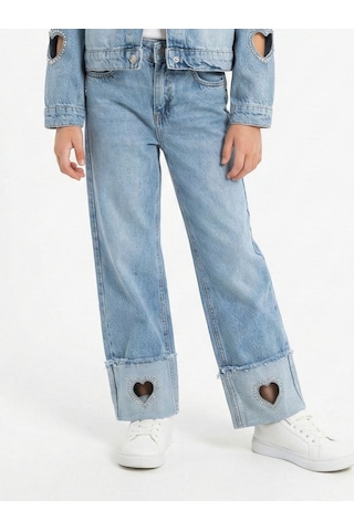 Xo Kids Kız Çocuk Jean Pantolon 4-13 Yaş 2692 Mavi