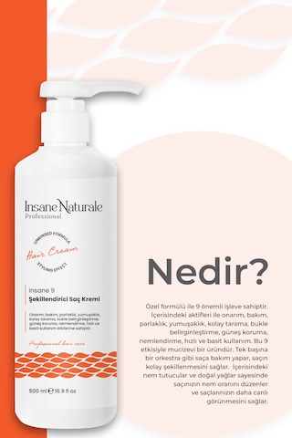 Kıvırcık Saçlar İçin Bukle Belirginleştirici Saç Bakım Kremi 500