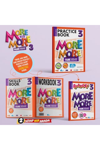 3 More & More Practice Book + Workbook & Skills Book + Readers 3'lü Set Maarif