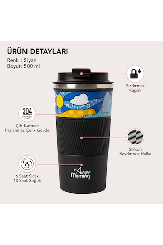 Any Morning Ba21549 Termos Mug Siyah