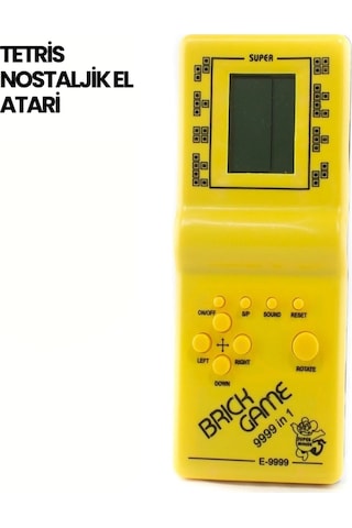 Klasik Gameboy Tetris Oyunu Taşınabilir Pil İle Çalışan El Konsolu