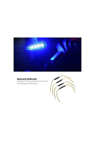Springsun 12v-24v 20w Motosiklet Led Dekoder, Led Lambalar Yükleyince İşaret Işıkları Hızlı Yanma Sorunu Çözücü, 4 Adet Paket