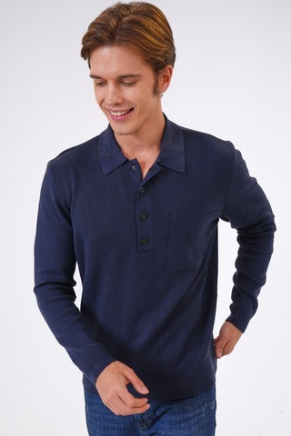 Back And Bond Lacivert Regular Fit Polo Yaka Cepli Triko-lacivert Lacivert