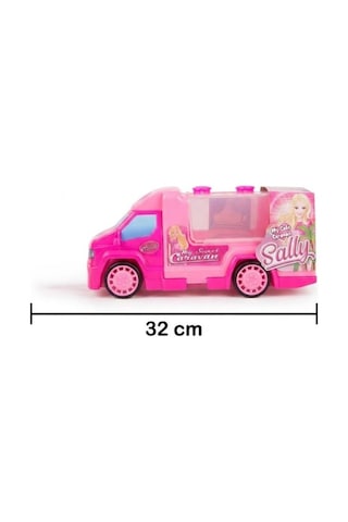 Yaz Kampı Karavanı Ve Ailesi Açılır Kapaklı Karavan Eğitici Ve Eğlenceli 54 Cm Çocuk Oyuncak Araba