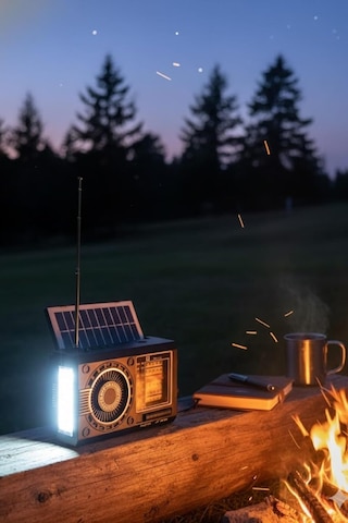 Fenerli Mini Fm Radyo Şarjlı Taşınabilir Solar Radıo Bluetooth Hoparlör Sd Kart Usb Girişli Speaker