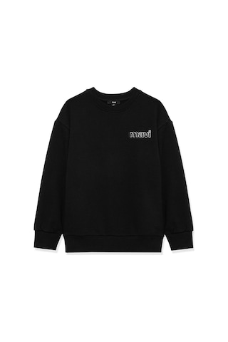 Mavi - Mavi Logo Baskılı Siyah Sweatshirt 6s10034-900