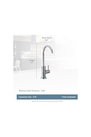 Moen S5530bl Sip Modern Soğuk Su Mutfak İçecek Musluğu Opsiyonel Diğer