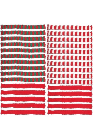 30 Adet Örme Mini Eşarplar Noel Temalı Mini Eşarplar Sevimli Eşarp Dekoru D Kırmızı