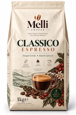 Classico Çekirdek Kahve 1 Kg Orta Kavrum Espresso