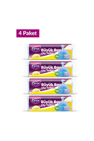 Güçlü Çöp Torbası Büyük Boy 10'lu 65 X 80 Cm 4 Paket
