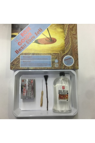 Hazır Ebru Seti Ebru Sanatı Eğitim Seti 6 Renk 20Ml Ebru Boyası N11.28