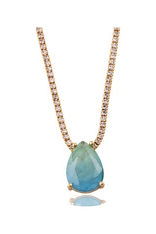 Masaliko Flemen S 1 Su Yolu Gümüş Kolye Ms3308, 925 Ayar Kadın Gümüş Kolye, Tennis Kolye Altın