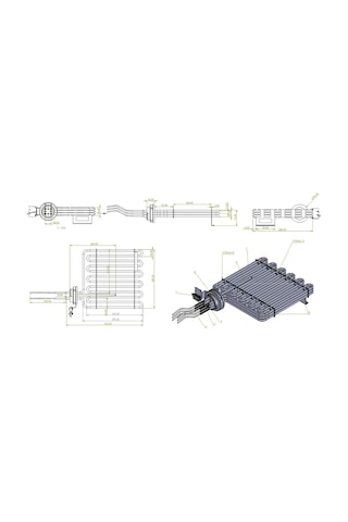 Fritöz Isıtıcı Rezistans 3x4666w Trifaze Cr304 R4030