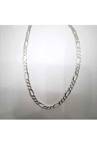 Omar Silver Erkek Figaro Gümüş Kolye Zincir 6,5 Mm