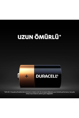 Duracell 1.5V LR14/Mn1400 Alkalin Orta Boy C Pil 2'li