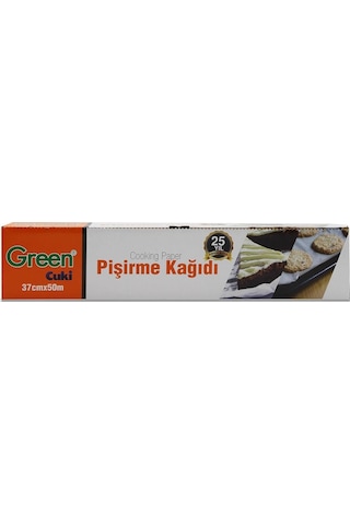 Green Cuki Yağlı Fırın Tepsi Pişirme Kızarma Kağıdı - 37 CM x 50 Metre - 3 Kutu