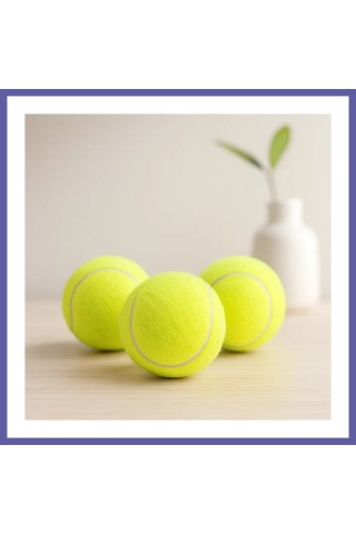 Bezos 3'lü Tenis Kort Topu - Poşetli Kartela Ambalaj Nıda