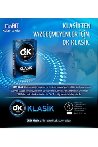 Okey Klasik Prezervatif 2 x 10'lu