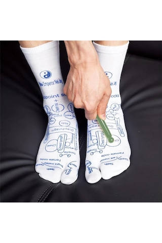 Neevoyu Bayanlar İçin Akupresür Noktalarını Vurgulayan Masaj Çorabı - Reçine Masaj Kalemi Ve Kanat Şekilli Aracıyla Kolay Kullanım Diğer