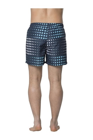 Crozwise Yuvarlak Desenli - Erkek Lacivert Deniz Şortu - 3148-01