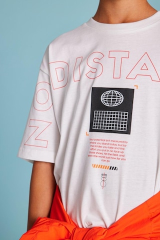 Erkek Çocuk 10-16 Yaş Baskılı Kısakol T-shirt 6011 Beyaz Beyaz