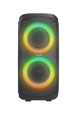 Mikado Md-11bt Siyah 20 2 40w Rgb Işıklı Kablosuz Mikrafonlu Taşınabilir Speaker Hoparlör