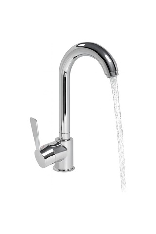 Nuss Safir Kuğu Lavabo Bataryası-parlak Krom-n 9602 Krom