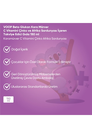 Voop Beta Glukan 13/16 Kara Mürver Vitamin C Çinko Şurup 150