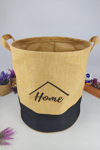 Digithome Hasır Çok Amaçlı Düzenleyici Organizer Mega Yuvarlak Sepet Siyah - Cly-j1012