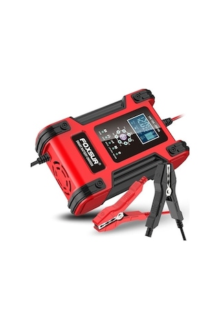 Maoyaya Foxsur 12v 24v 12a Akıllı Akü Şarj Cihazı 7 Aşamalı Darbe Bakım Kırmızı Bb