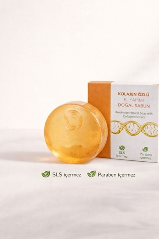 Kolajen Özlü El Yapımı Doğal Oval Sabun - 100 Gr Kolajen